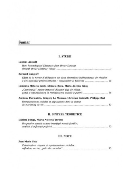 Psihologia socială. Nr. 29 (I)/2012 – Buletinul Laboratorului „Psihologia cîmpului social”, Universitatea „Al.I. Cuza”, Iaşi