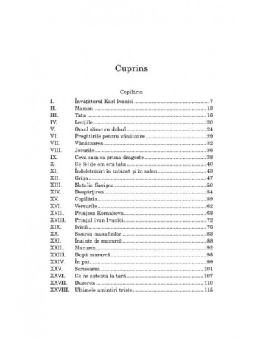 Copilăria. Adolescenţa. Tinereţea