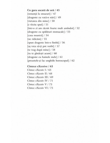 cîntece eXcesive