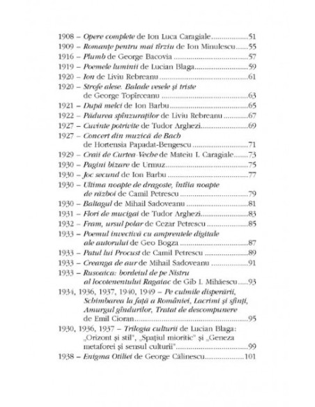 101 cărți românești de citit într-o viață