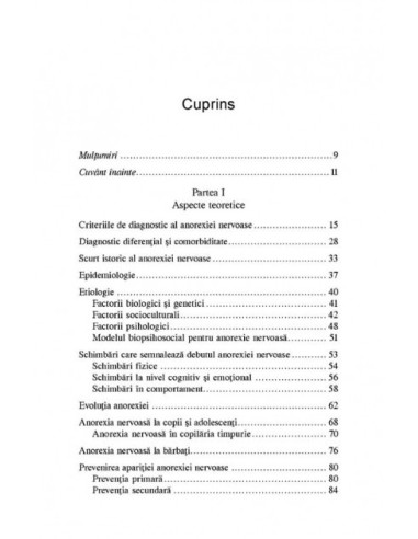 Anorexia nervoasă. 