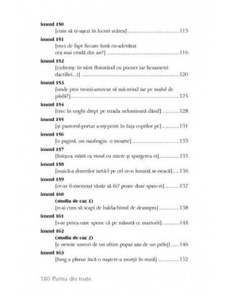 Partea din toate (Carte singură, VI)