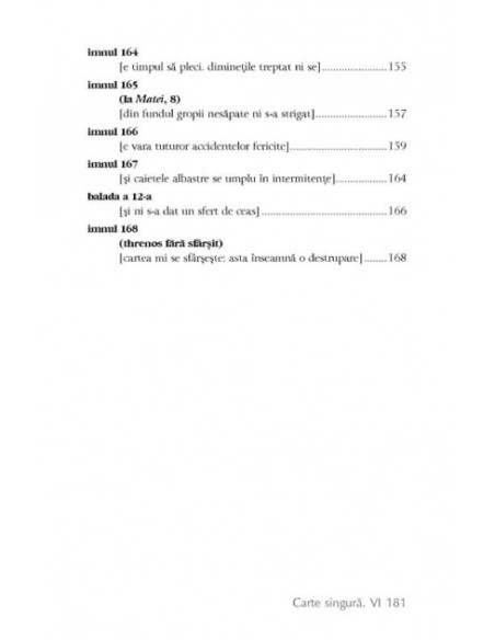 Partea din toate (Carte singură, VI)