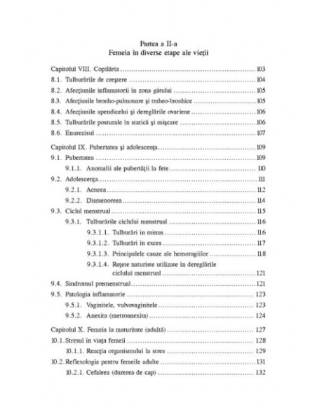 Terapia reflexologică aplicată în patologia femeii în toate etapele vieții