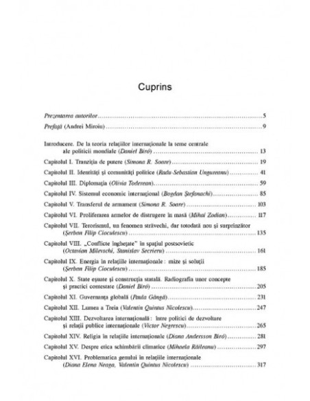Relațiile internaționale contemporane. Teme centrale în politica mondială