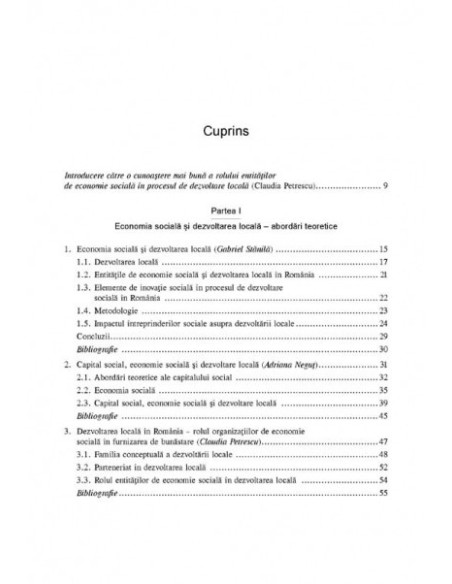Economia socială în contextul dezvoltării locale