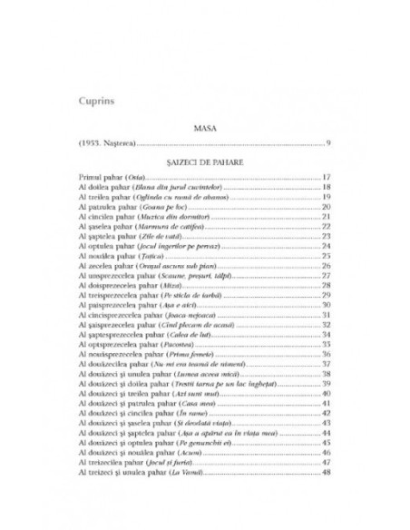 Șaizeci de pahare la o masă