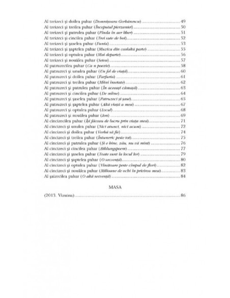 Șaizeci de pahare la o masă