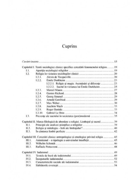 Sociologia religiilor. Credințe, ritualuri, ideologii