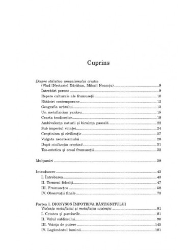 Frumusețea infinitului. Estetica...