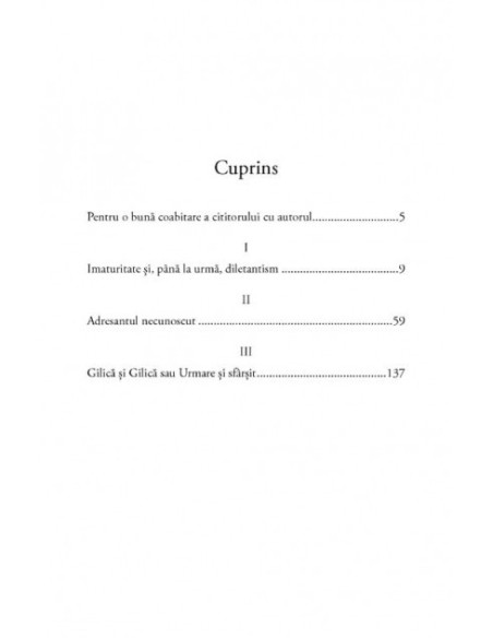 Exerciții de imaturitate