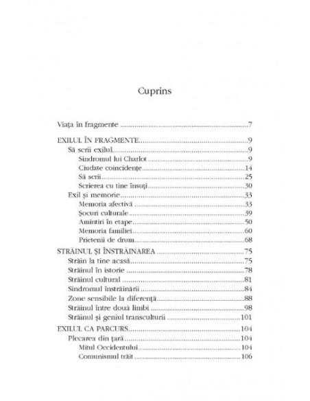 Exilul. Viaţa în fragmente