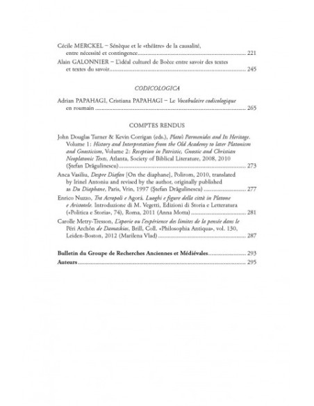 Chora. Revistă de studii antice şi medievale: filosofie, teologie, ştiinţe. Nr. 11/2013