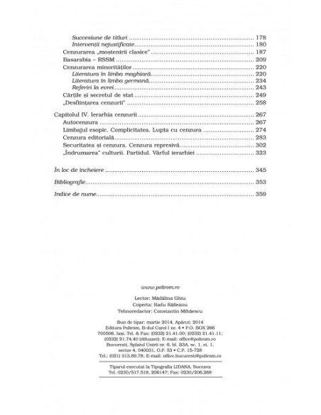 Controlul cărții. Cenzura literaturii în regimul comunist din România