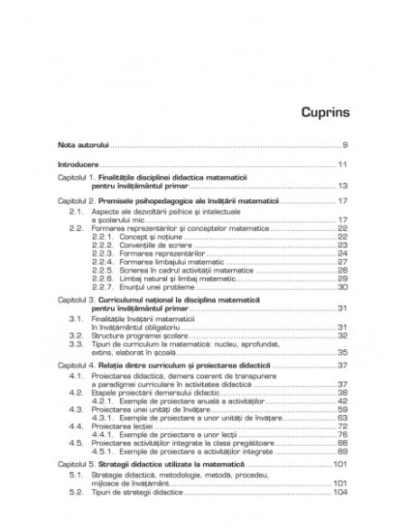 Didactica matematicii pentru invăţămîntul primar