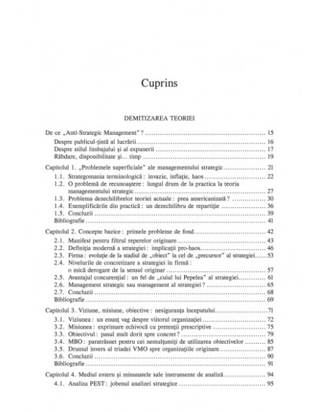 Anti-Strategic Management. Teorie și studii de caz