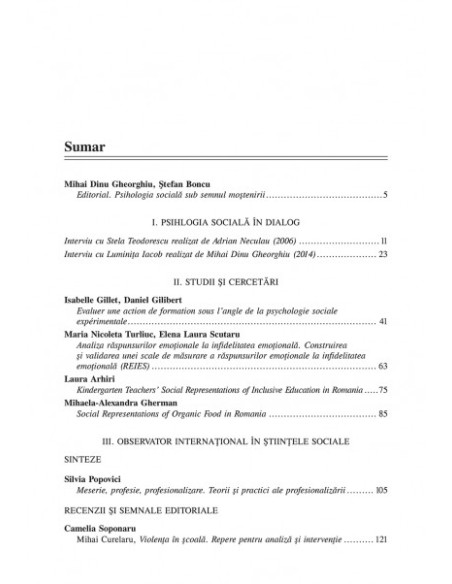 Psihologia Socială. Nr. 33 (I)/2014