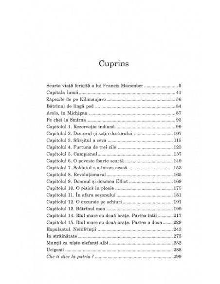 Zăpezile de pe Kilimanjaro și alte povestiri