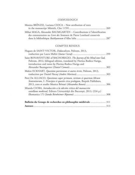 Chora. Revistă de studii antice şi medievale: filosofie, teologie, ştiinţe. Nr. 12/2014