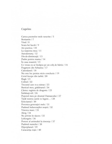 Cartea poemelor mele nescrise