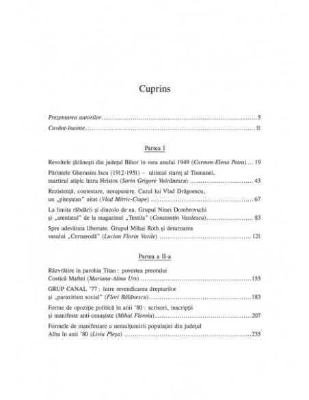 Nesupunere şi contestare în România comunistă.