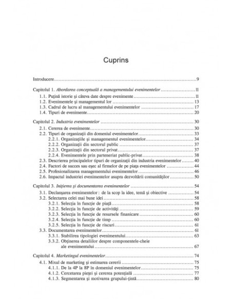 Managementul evenimentelor personale, organizaţionale, internaţionale