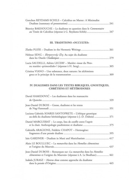 Chora. Dualismes. Doctrines religieuses et traditions philosophiques