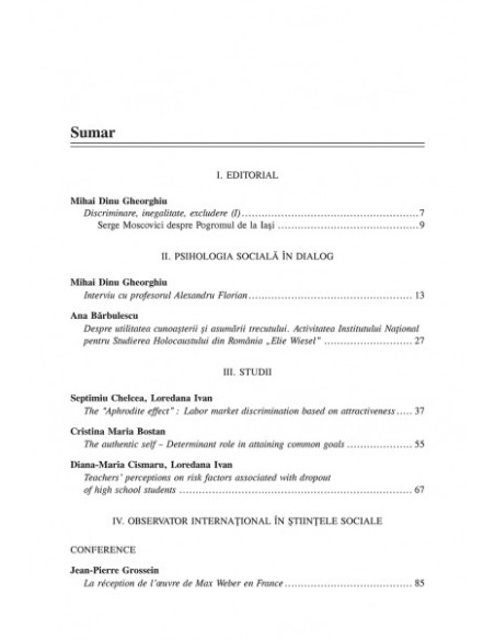 Psihologia Socială. Nr. 37 (I)/2016 – Universitatea „Al.I. Cuza”, Iaşi