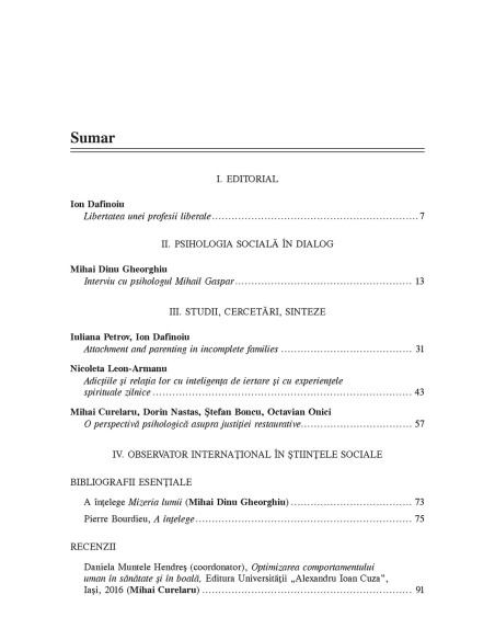Psihologia Socială. Nr. 39 (I)/2017