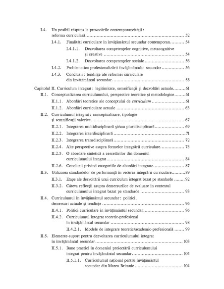 Integrarea curriculară şi dezvoltarea capacităţilor cognitive
