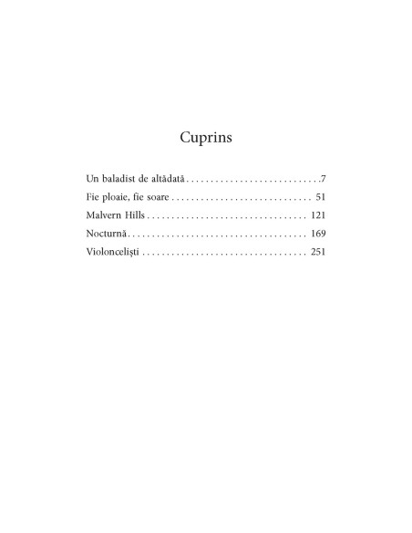 Nocturne. Cinci poveşti despre muzică şi amurg