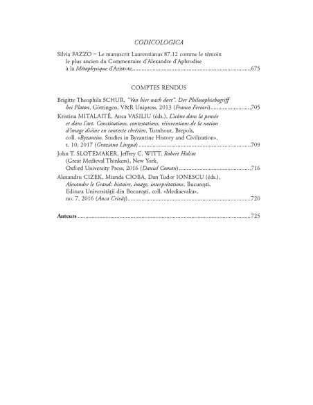 Chôra. Revistă de studii antice şi medievale: filosofie, teologie, ştiinţe. Nr. 15-16/2017-2018