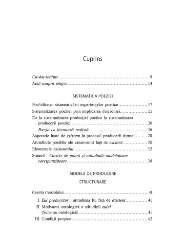 Sistematica poeziei Sistematica poeziei