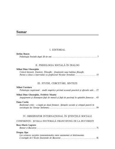 Psihologia socială. Nr. 41 (I)/2018