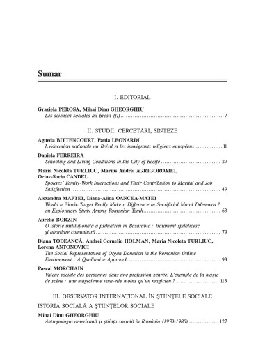 Psihologia socială. Nr. 43 (I)/2019