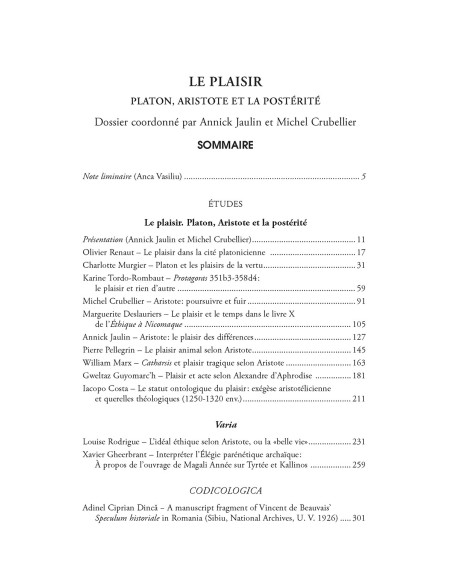 Chôra. Revistă de studii antice şi medievale: filosofie, teologie, ştiinţe. Nr. 17/2019