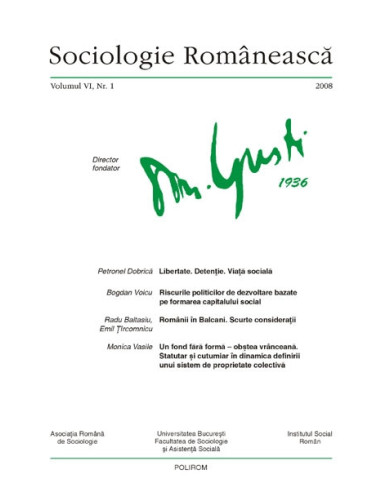 Sociologie Românească. Volumul VI, Nr. 1, 2008