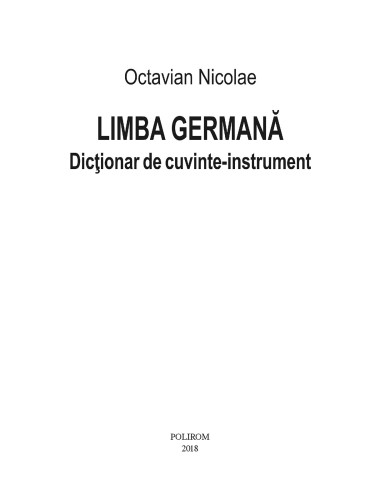 Limba germană. Dicționar de... Limba germană. Dicționar de...