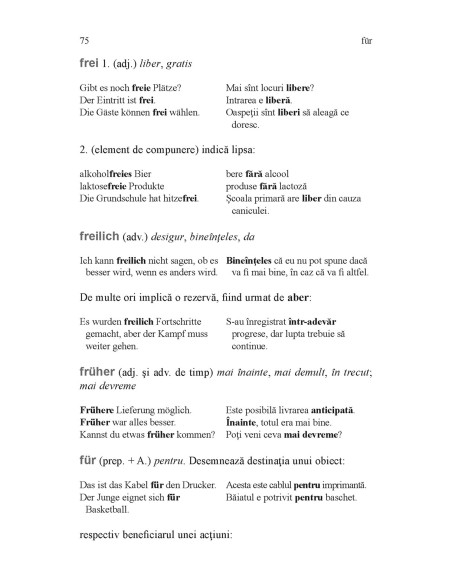 Limba germană. Dicționar de cuvinte-instrument