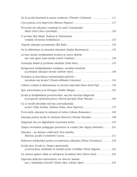 Educația la Centenar. Idei. Instituții. Personalități