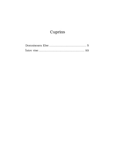 Domnişoara Else * Între vise