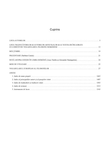 Vocabularul european al filosofiilor