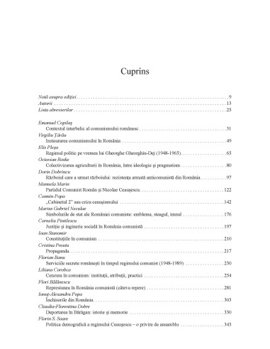 Panorama comunismului în România