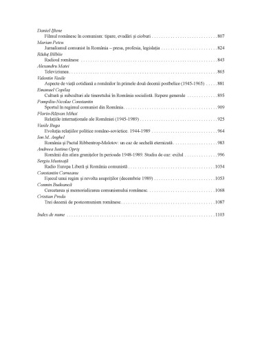 Panorama comunismului în România