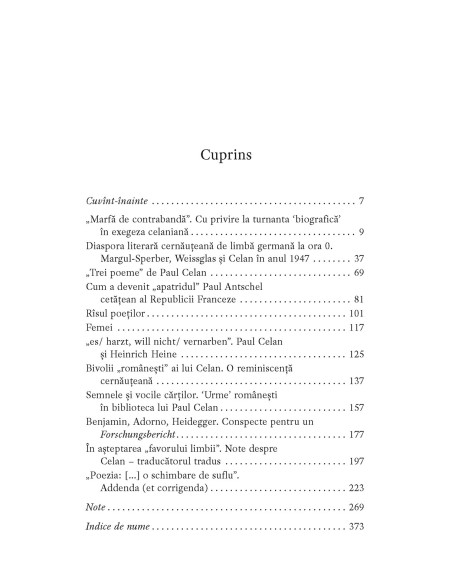 „nu vrea/cicatrice”. Studii despre Paul Celan la împlinirea a 100 de ani de la naşterea poetului