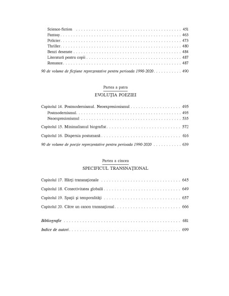 Istoria literaturii române contemporane 1990-2020
