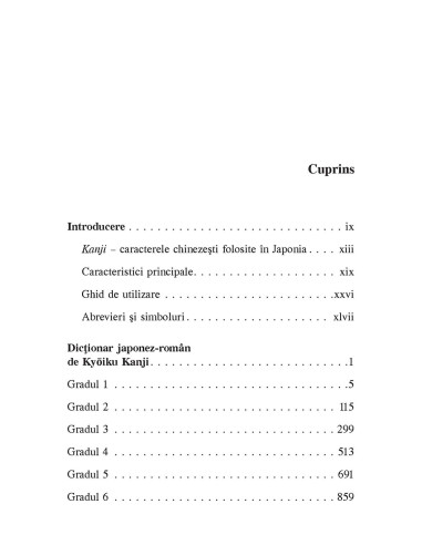 Dicţionar japonez-român de Kyōiku Kanji