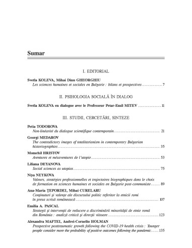 Psihologia Socială. Buletinul...