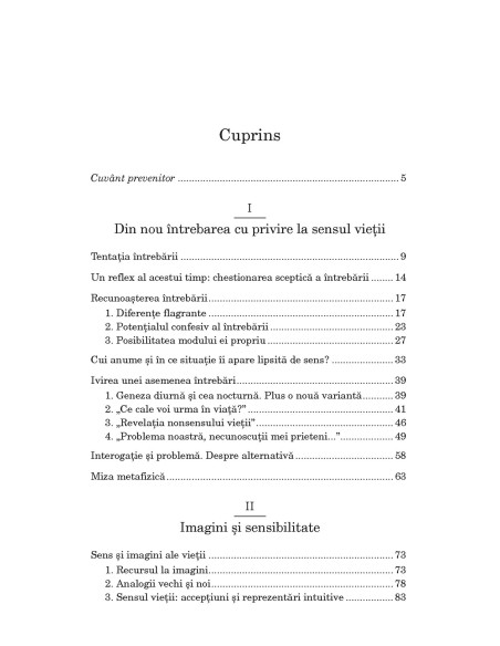 Despre simţul vieţii