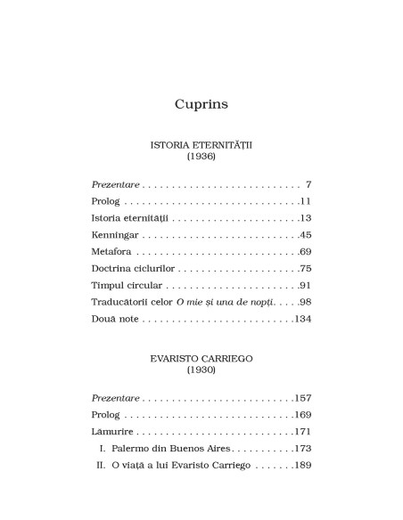 Istoria eternităţii * Evaristo Carriego